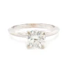 14 Karat White Gold 1.00ct Round Brilliant Cut Diamond Engagement Ring