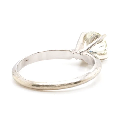 14 Karat White Gold 1.00ct Round Brilliant Cut Diamond Engagement Ring