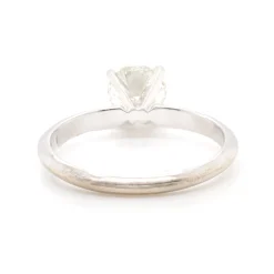 14 Karat White Gold 1.00ct Round Brilliant Cut Diamond Engagement Ring