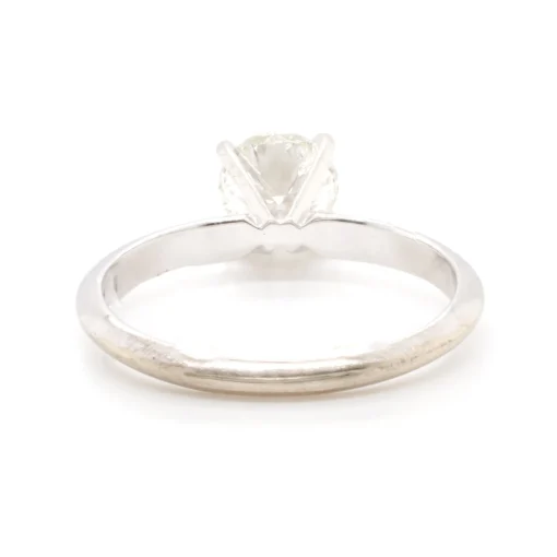 14 Karat White Gold 1.00ct Round Brilliant Cut Diamond Engagement Ring