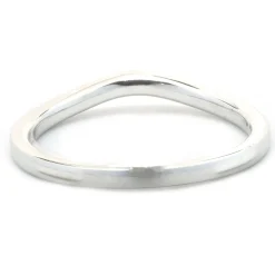 14 Karat White Gold Curved Diamond Band