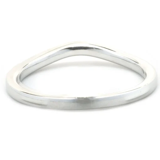 14 Karat White Gold Curved Diamond Band