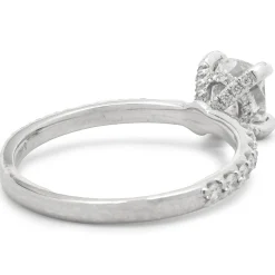 14 Karat White Gold Cushion Cut Diamond Engagement Ring
