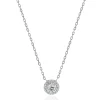 14 Karat White Gold Diamond Cluster Necklace