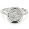 14 Karat White Gold Diamond Cluster with Mirror Halo