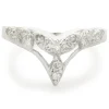 14 Karat White Gold Diamond V Band