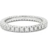 14 Karat White Gold Diamond Eternity Band with Side Diamonds