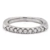 18 Karat White Gold Diamond Band with Adjustable Shank