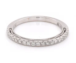 18 Karat White Gold Diamond Band