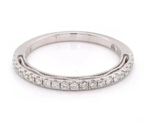 18 Karat White Gold Diamond Band