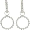 14 Karat White Gold Diamond Circle Earring Enhancers