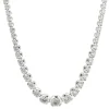 14 Karat White Gold Diamond Tennis Necklace