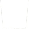 14 Karat White Gold Diamond Bar Necklace