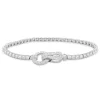 18 Karat White Gold Diamond Inline Bracelet with Buckle Clasp