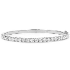 18 Karat White Gold Diamond Bangle Bracelet