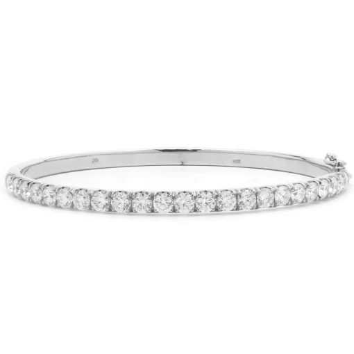 18 Karat White Gold Diamond Bangle Bracelet