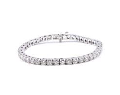 18 Karat White Gold Diamond Tennis Bracelet