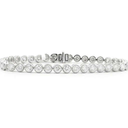 18 Karat White Gold Diamond Tennis Bracelet