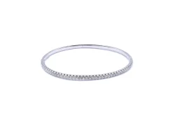 18 Karat White Gold Diamond Bangle Bracelet