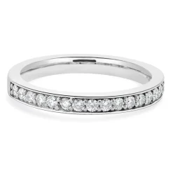 18 Karat White Gold Diamond Band