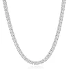 14 Karat White Gold Diamond Inline Tennis Necklace