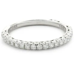 18 Karat White Gold Diamond Band