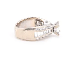 14 Karat White Gold Diamond Engagement Ring