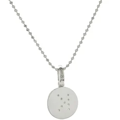 14 Karat White Gold Diamond “K” Necklace