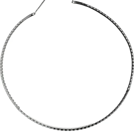14 Karat White Gold Diamond Choker Necklace