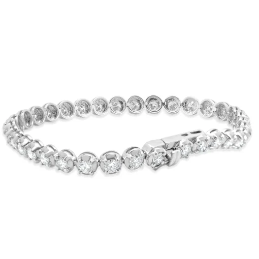 14 Karat White Gold Diamond Tennis Bracelet