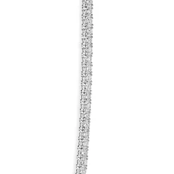14 Karat White Gold Diamond Inline Tennis Necklace