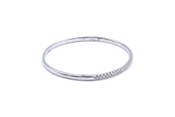 18 Karat White Gold Diamond Bangle Bracelet