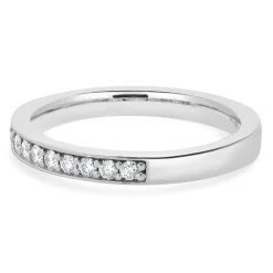 18 Karat White Gold Diamond Band