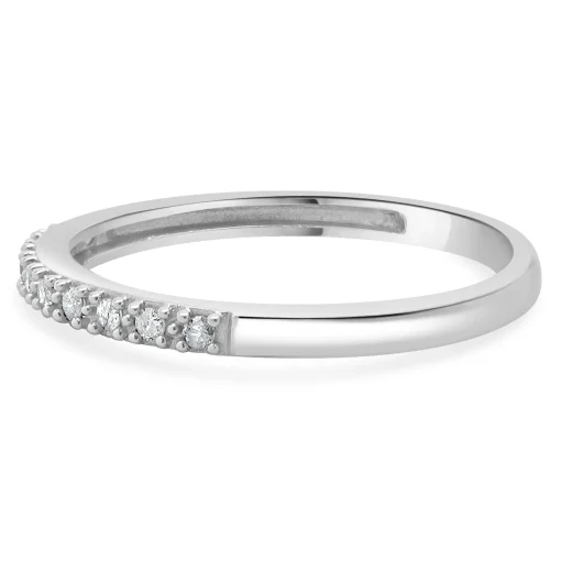 10 Karat White Gold Diamond Band