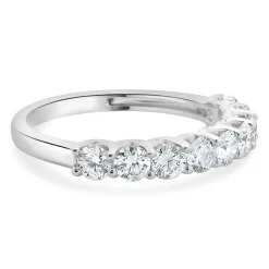18 Karat White Gold Diamond Band