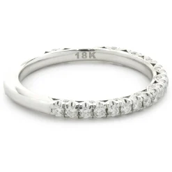 18 Karat White Gold Diamond Band