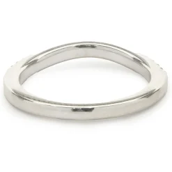 14 Karat White Gold Diamond Wave Band