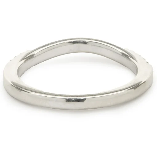 14 Karat White Gold Diamond Wave Band