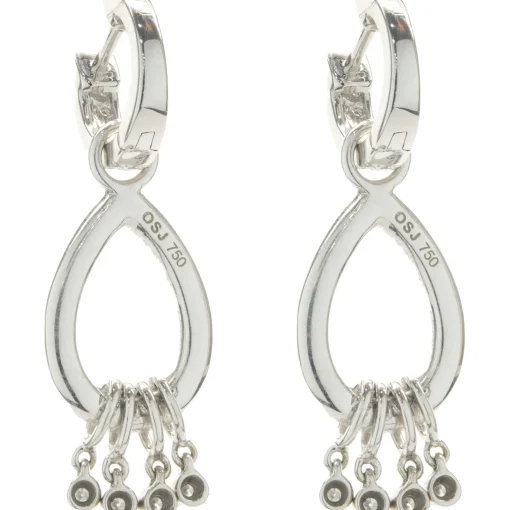 14 Karat White Gold Diamond Drop Earrings