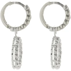14 Karat White Gold Diamond Circle Earring Enhancers