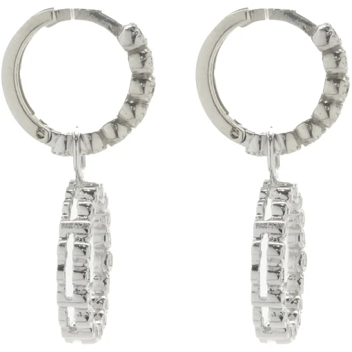 14 Karat White Gold Diamond Circle Earring Enhancers