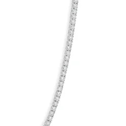 18 Karat White Gold Diamond Inline Tennis Necklace