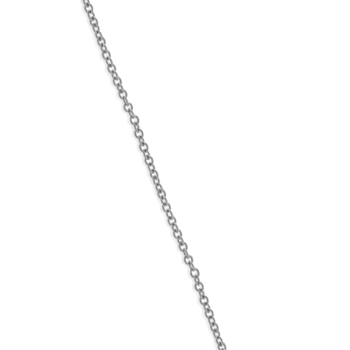 14 Karat White Gold Diamond Solitaire Necklace