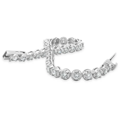 14 Karat White Gold Diamond Tennis Bracelet