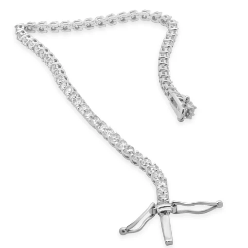 14 Karat White Gold Diamond Tennis Bracelet