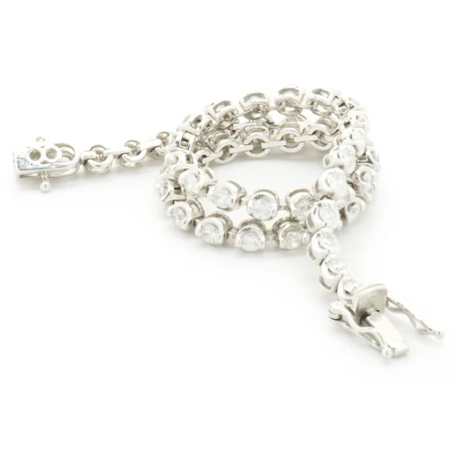 14 Karat White Gold Diamond Tennis Bracelet