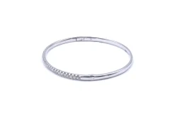18 Karat White Gold Diamond Bangle Bracelet