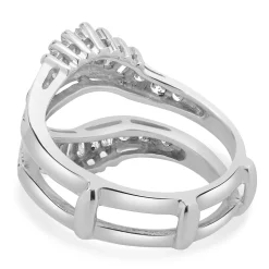 14 Karat White Gold Diamond Ring Guard