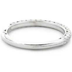 18 Karat White Gold Diamond Band