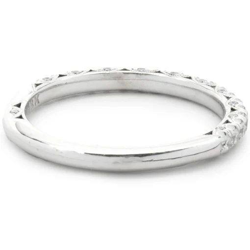 18 Karat White Gold Diamond Band